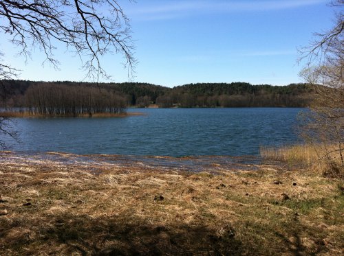 Wanderkarte am Schermützelsee mit Wegenetz rund um Buckow